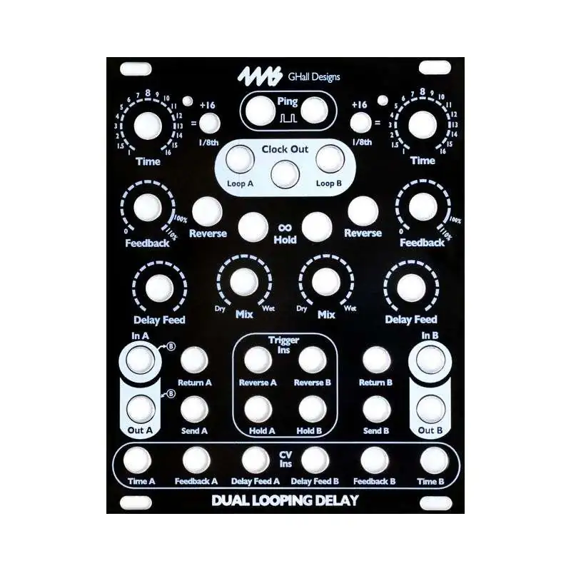 4ms Dual Looping Delay Black Panel