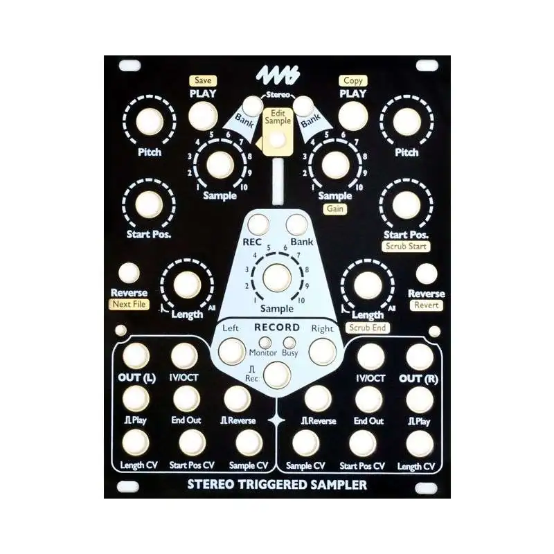 4ms Stereo Triggered Sampler Black Panel