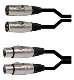 Schulzkabel XXL 2 Cable de Micrófono doble 2 m