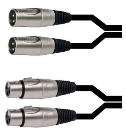 Schulzkabel XXL 2 Cable de Micrófono doble 2 m