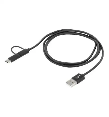 Ansmann USB 2in1 Micro Type-C Daten und Ladekabel 1,2 m