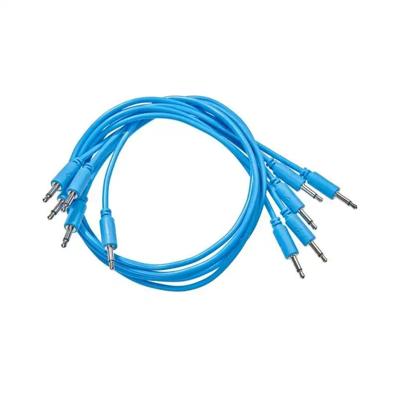 Black Market Modular Patch Cables 90mm Blue (5-Pack)