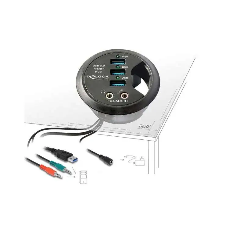 DELOCK Tisch-Hub 3 Port USB 3.0
