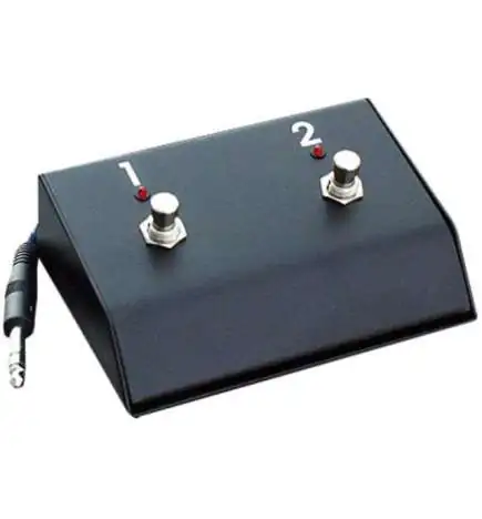 Hughes Kettner FS-2 interruptor de pie de 2 botones con LED, 5m cable