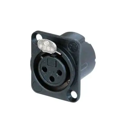 Neutrik NC3FD-LX-B Chassisbuchse