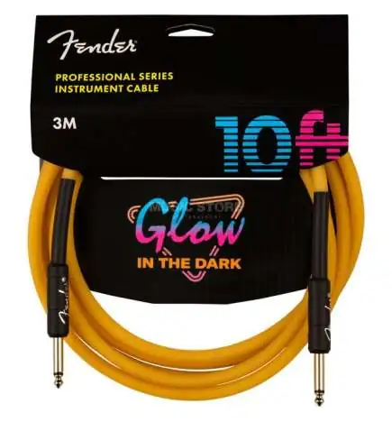 Fender Professional Glow in the Dark Cable Orange 3 m