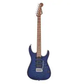 Charvel USA Select DK24 HSS 2PT CM QM Blue Burst