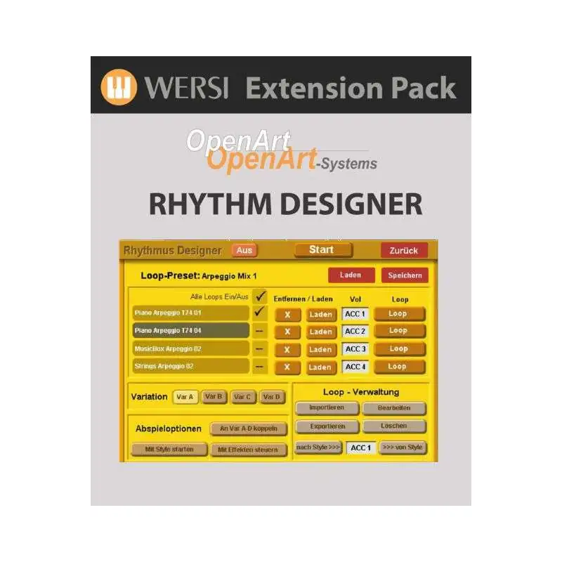 Wersi Rhythm Designer Software (4003195) para OAS Wersi Rhythm Designer Software (4003195) para OAS