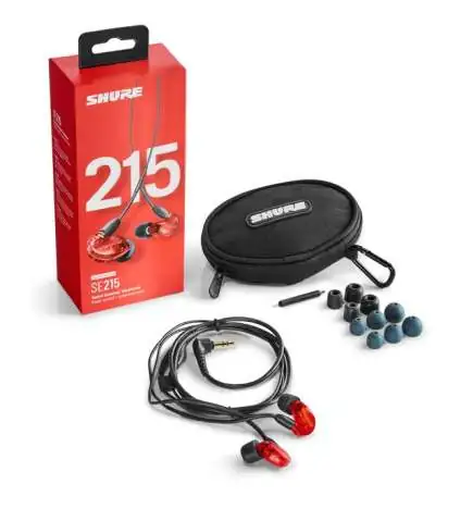 Shure SE215 OHRHÖRER, ROT