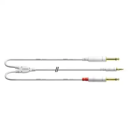 Cordial CFY 3 WPP-SNOW Y-Cable adaptador jack