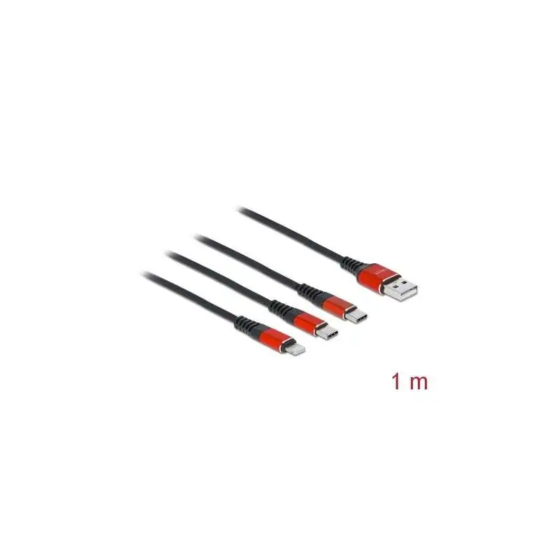 DELOCK USB Ladekabel 3 in 1 - 1m