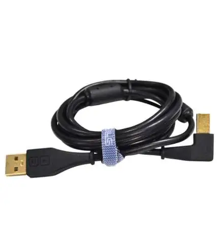 DJ TECHTOOLS Cabo DJTT USB Chroma preto 1,5m, Plug curvado