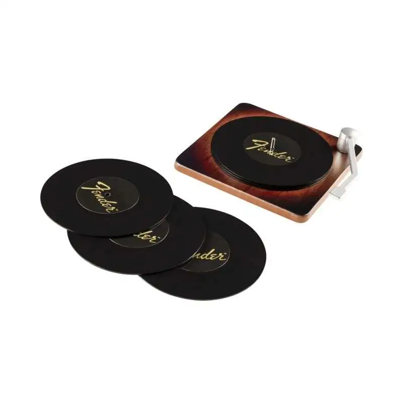 Fender Sunburst Turntable Coaster Set