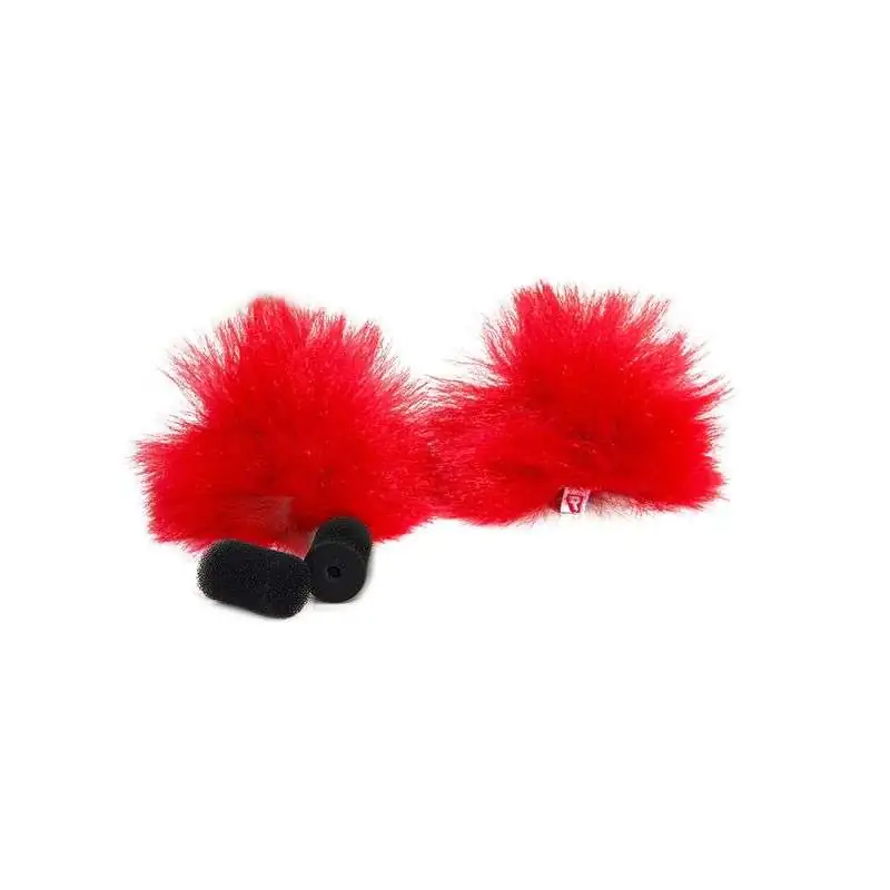Rycote Red Lavalier Windjammer - pair