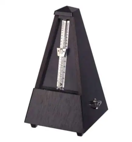 Wittner M 809 Metronome without Bell Oak Body, Pyramid Form, Black