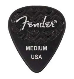 Fender 351 Shape Wavelength Medium Picks Black (6-Pack)