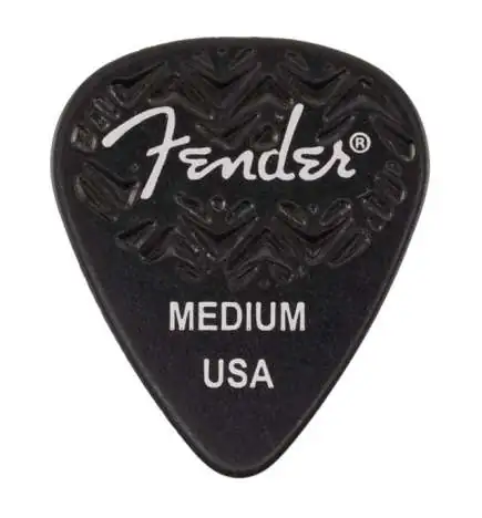Fender 351 Shape Wavelength Medium Picks Black (6-Pack)