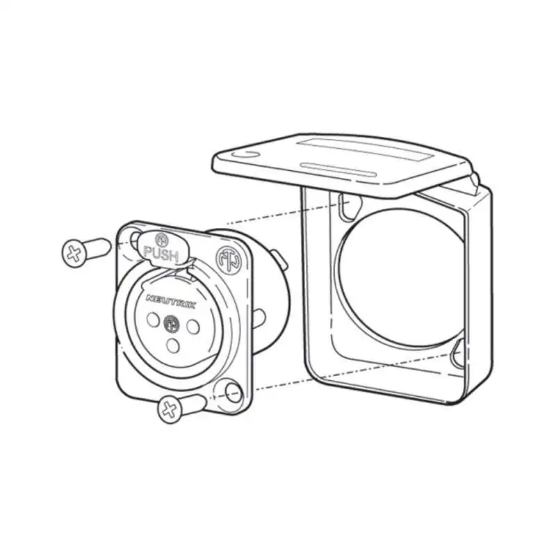 Neutrik SCDX-9 Hinged Cover Seal White