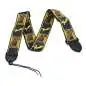 Fender 2" Monogramed Strap Black Yellow/Brown Strap, LOGO
