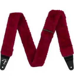 Fender Supersoft Strap Poodle Plush Red
