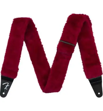 Fender Supersoft Strap Poodle Plush Red
