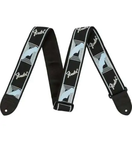 Fender 2 Sangle monogramme noir gris bleu Sangle avec logo
