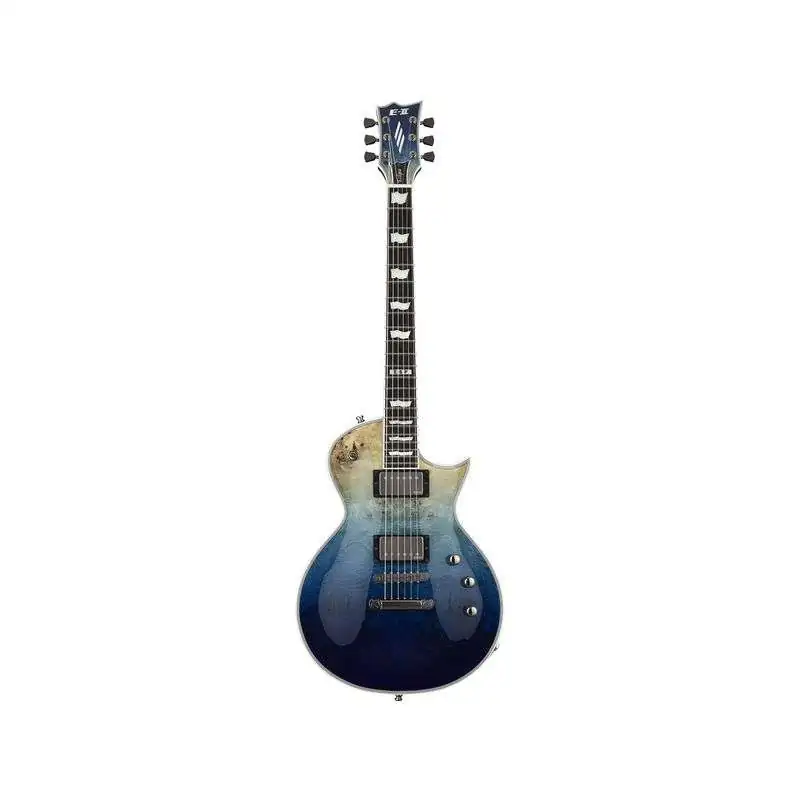 ESP E-II Eclipse Burl Maple Blue Natural Fade
