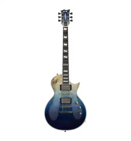ESP E-II Eclipse Burl Maple Blue Natural Fade