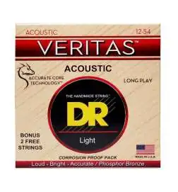 DR VTA-12 Veritas Coated Core Phosphor Bronze Acoustic Guitar Strings 12-54