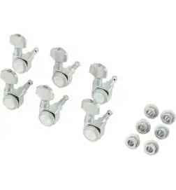 Fender Locking Stratocaster Telecaster Tuning Machine Set Brushed Chrome