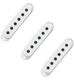 Fender Pickup Cover Stratocaster wit, 3 st.