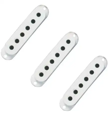 Fender Pickup Cover Stratocaster wit, 3 st.