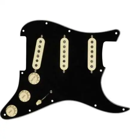 Fender Pre-Wired Strat Pickguard, Texas Special SSS Black