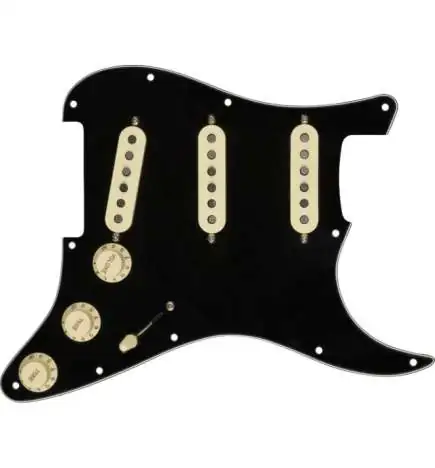 Fender Pre-Wired Strat Pickguard Custom 69 SSS (Black)
