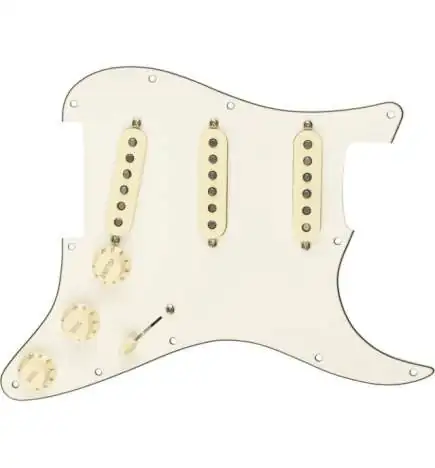 Fender Pre-Wired Strat Pickguard, 57 62 SSS Parchment