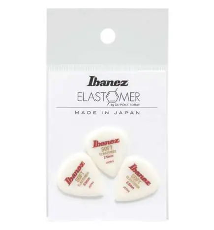 Ibanez BELJ1ST25 Elastomer Picks Soft White