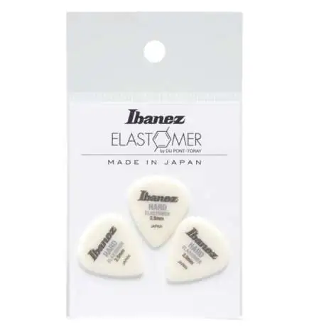 Ibanez BELJ1HD25 Elastomer Teardrop Guitar Pick Hard 2.5mm (3-Pack)
