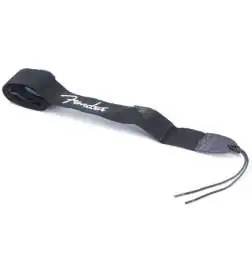 Fender Black Polyester Logo Strap White
