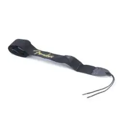 Fender Black Polyester Logo Strap Yellow