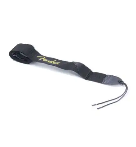 Fender Black Polyester Logo Strap Yellow