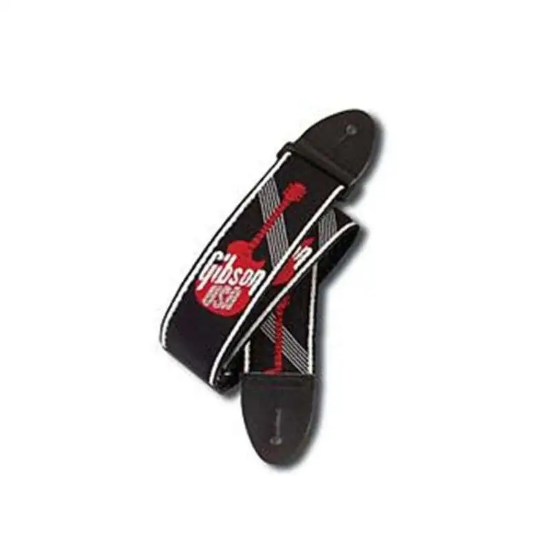 Gibson Guitar Strap 2" Logo Red