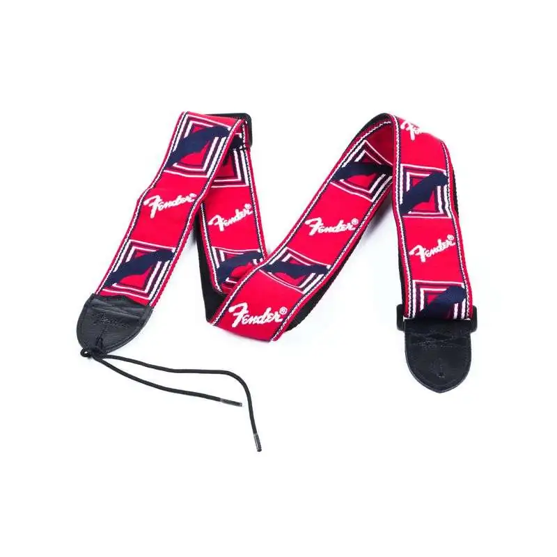 Fender 2" Monogramed Strap Red/White Strap w.Fender LOGO