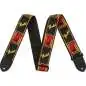 Fender 2" Monogramed Strap Black Yellow/Red Strap w.Fender LOGO
