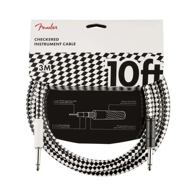 Fender Pro Instrument Cable Checkerboard 3 m