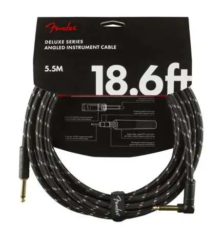 Fender Deluxe Tweed Instrument Cable BLK 5,5 m