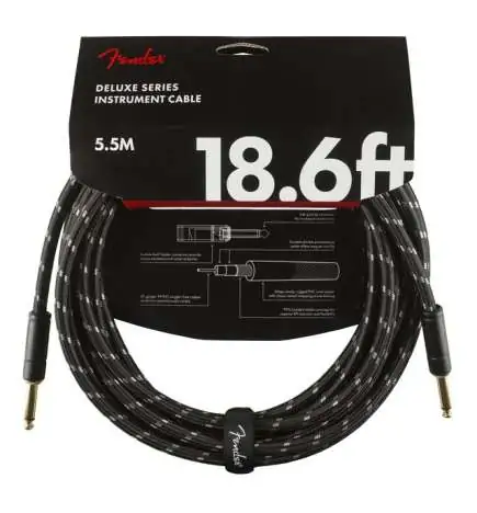 Fender Deluxe Tweed Instrument Cable BLK 5,5 m