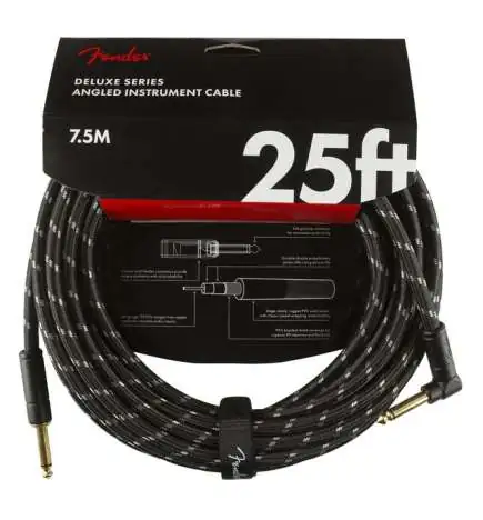 Fender Deluxe Tweed Instrument Cable BLK 7,5 m