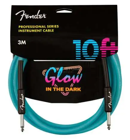 Fender Professional Glow in the Dark Cable Blue 3 m