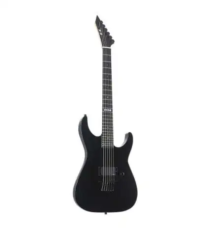 ESP E-II M-I Neck Thru NT Black Satin