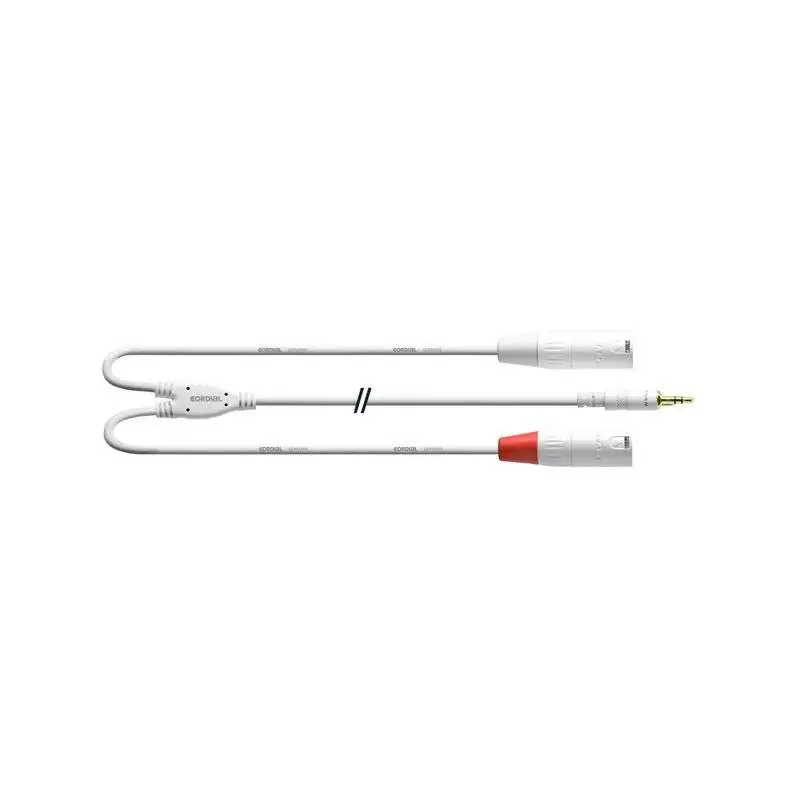 Cordial CFY 3 WMM-SNOW Y-Adapterkabel 3 m